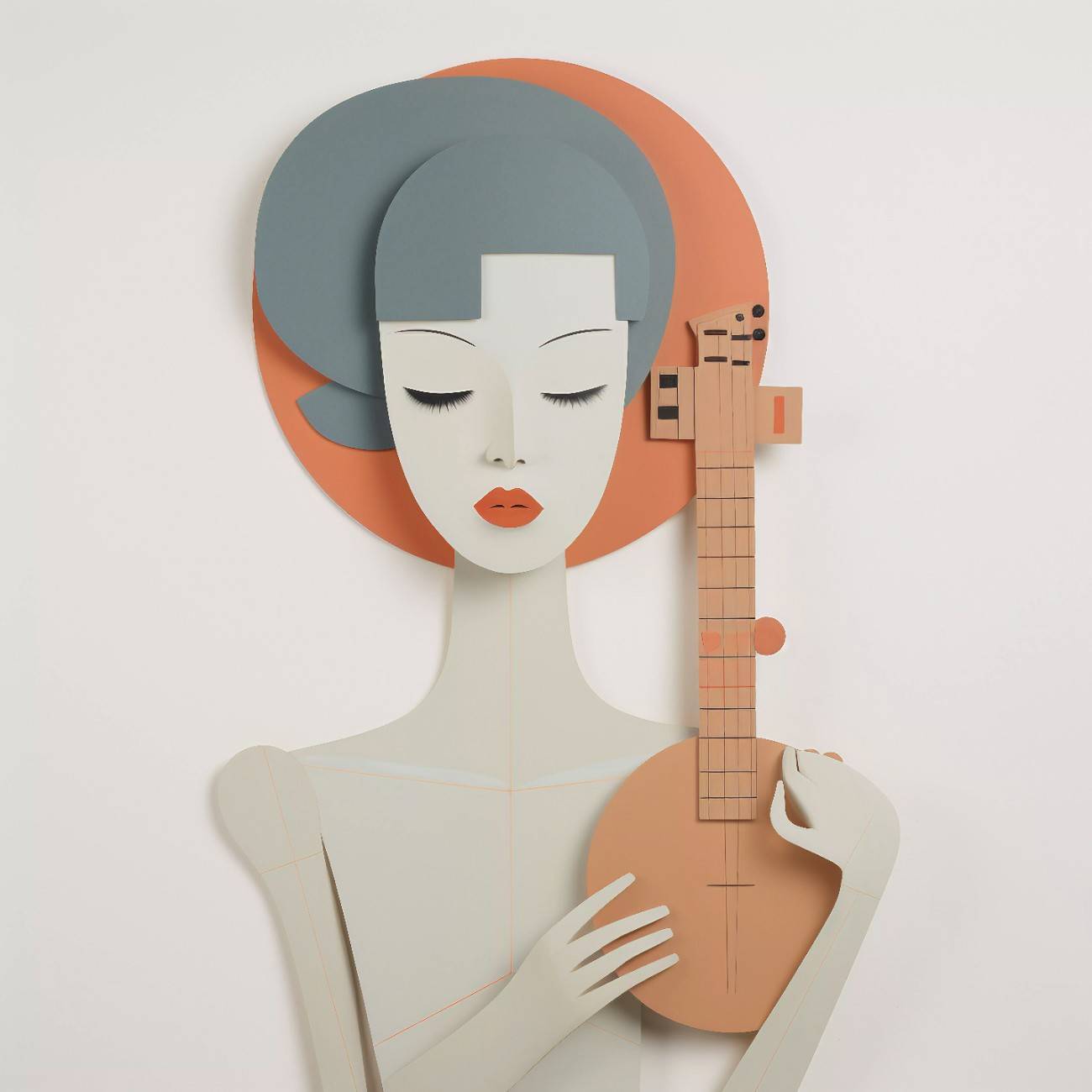 Musician Girl Modern Art