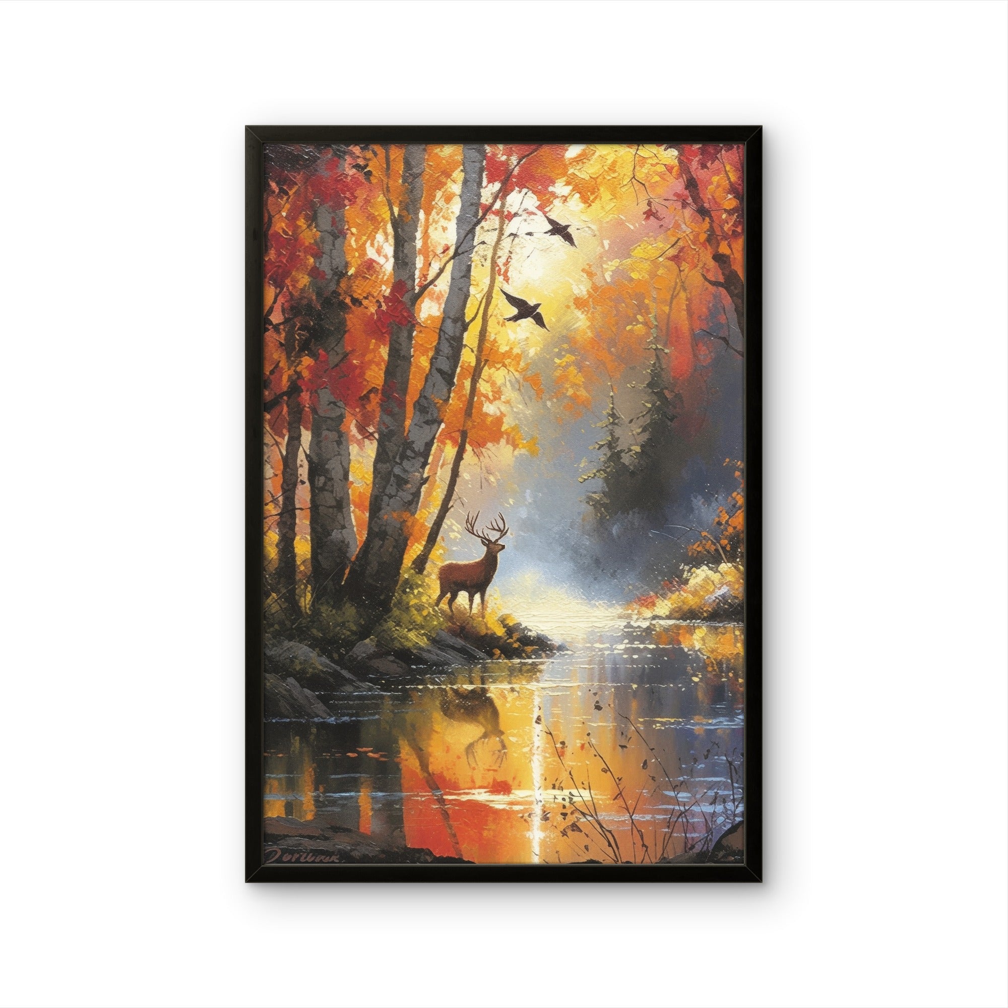 Digital Art Riverside Deer - Frugal Carts