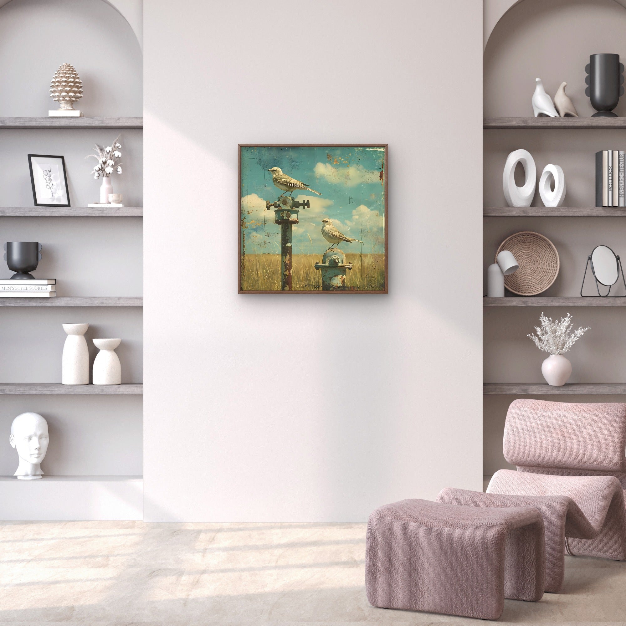 Birds on the Rust Pole