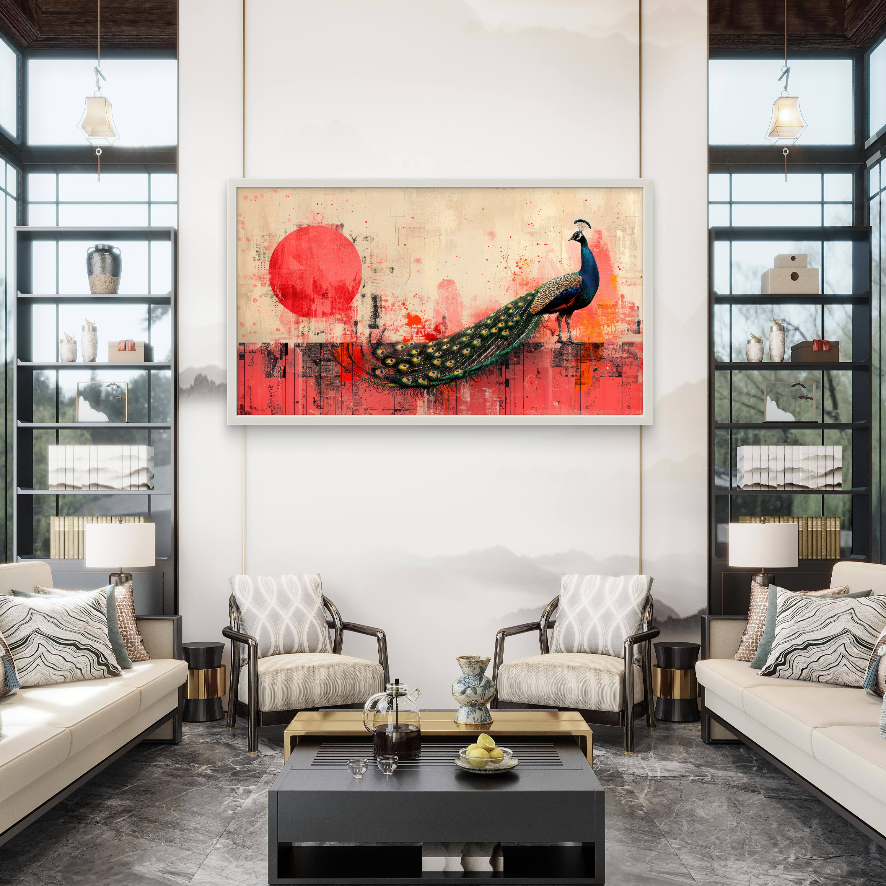 Aesthetic Peacock Painting