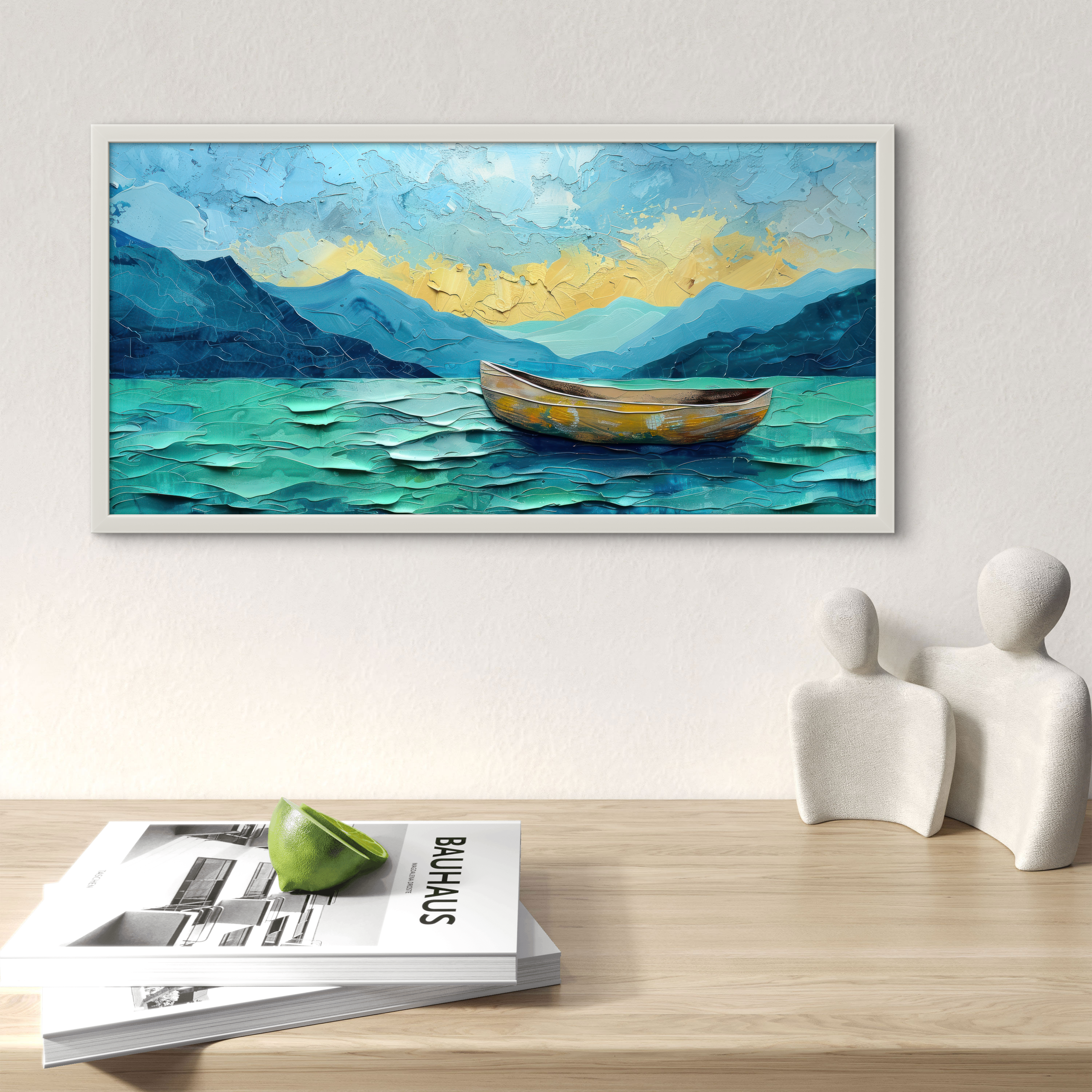 Elite Boat art Painting on Canvas