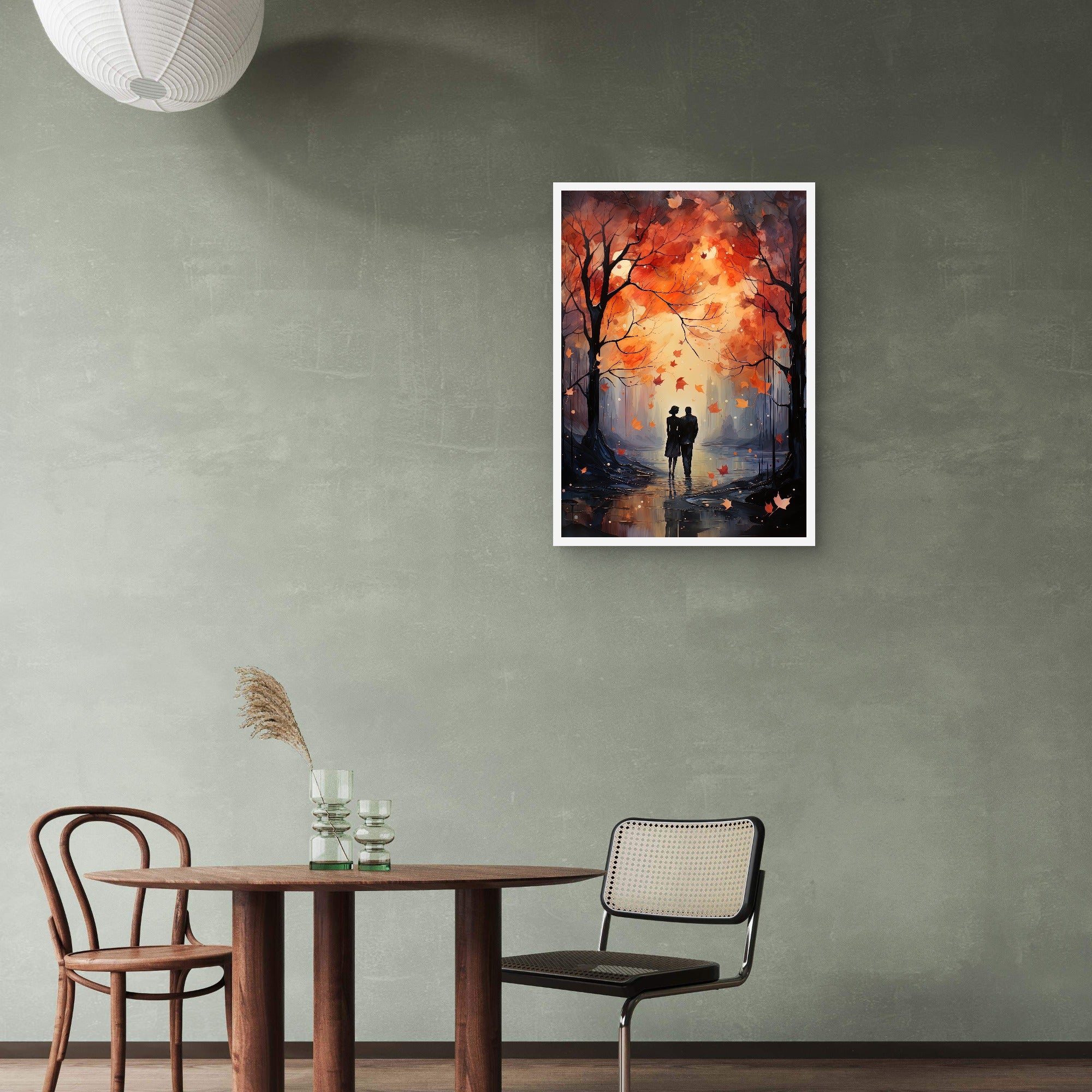 Couple Walking Art Portrait