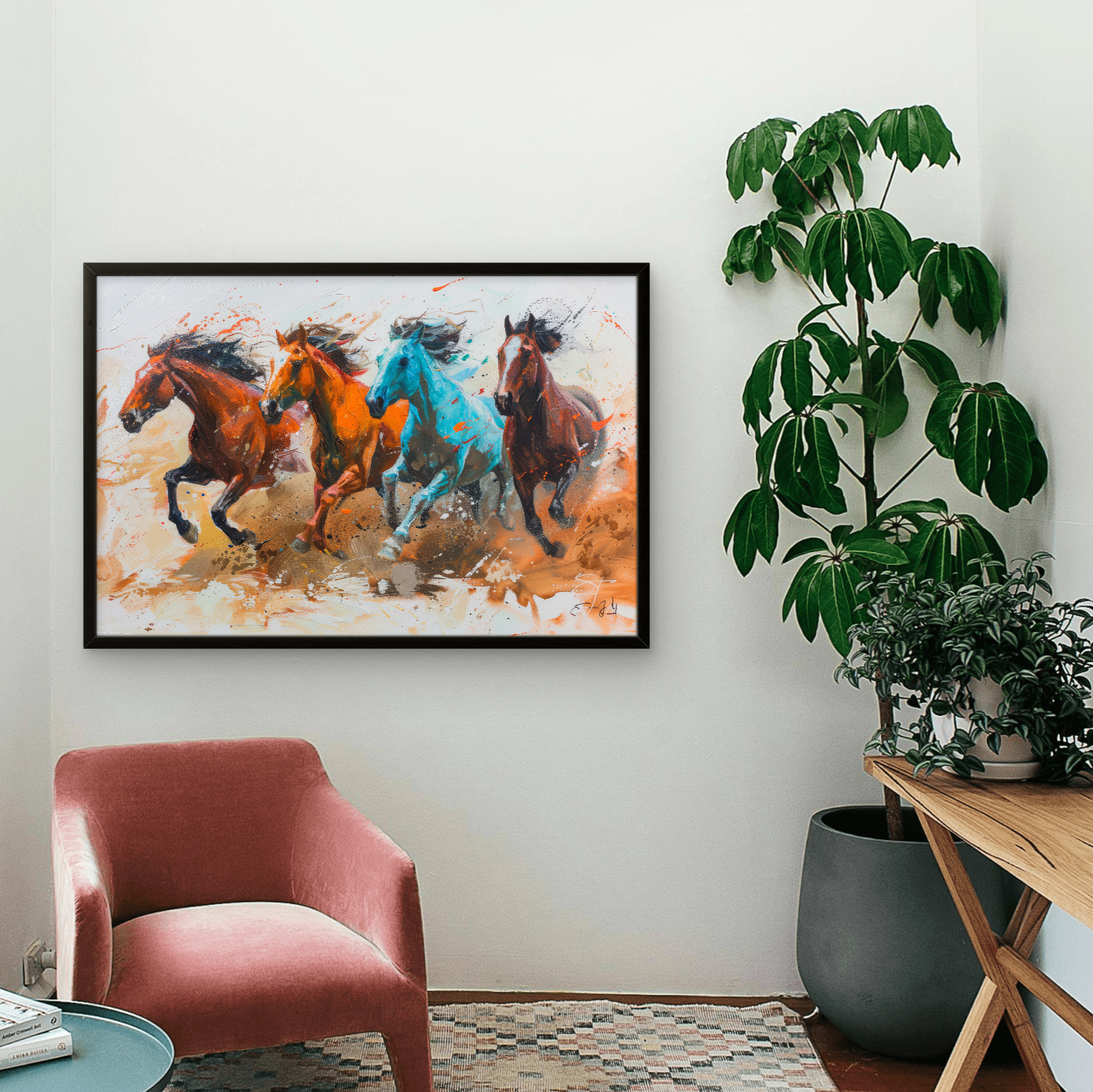 Paint art of Horses