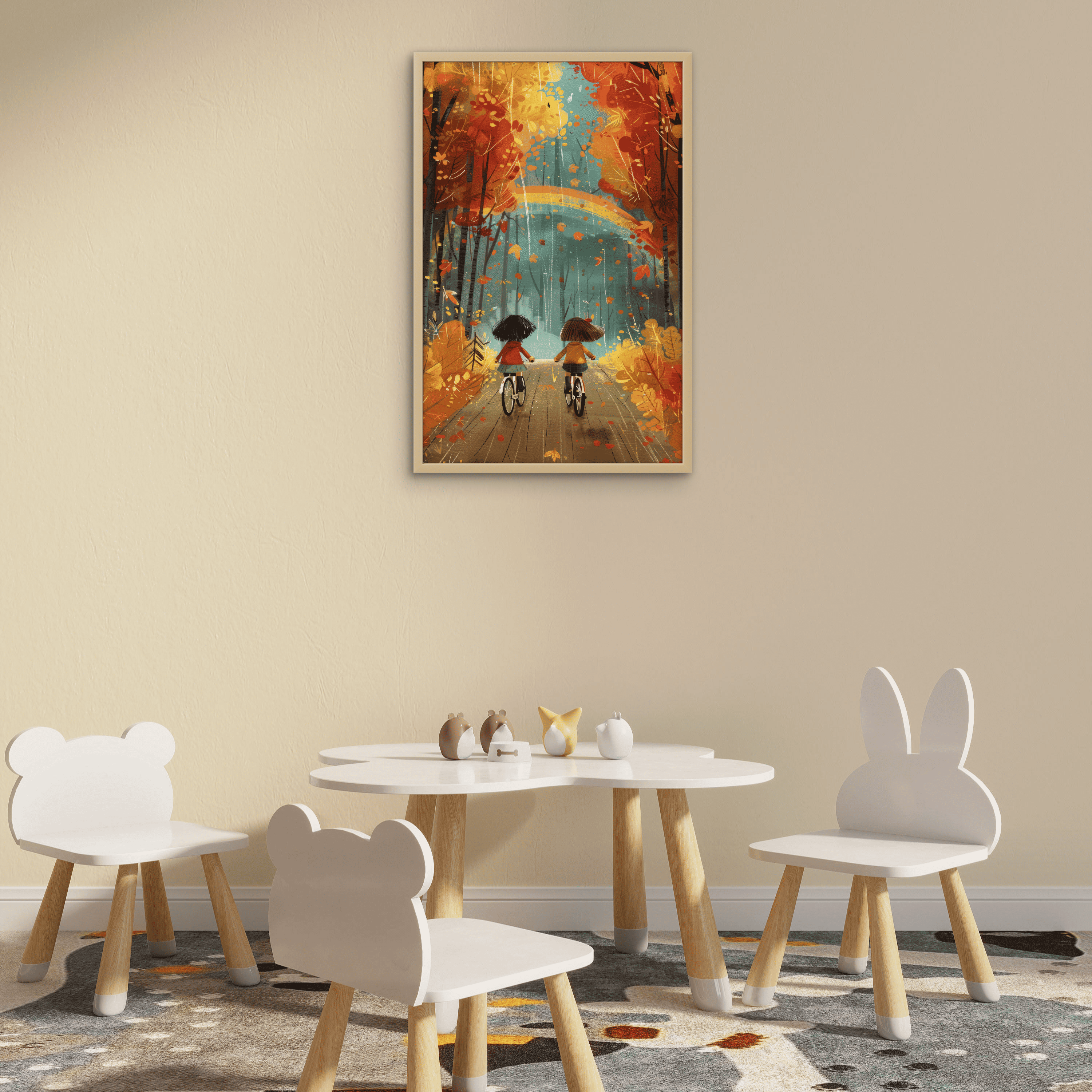 Girls riding Bicycle