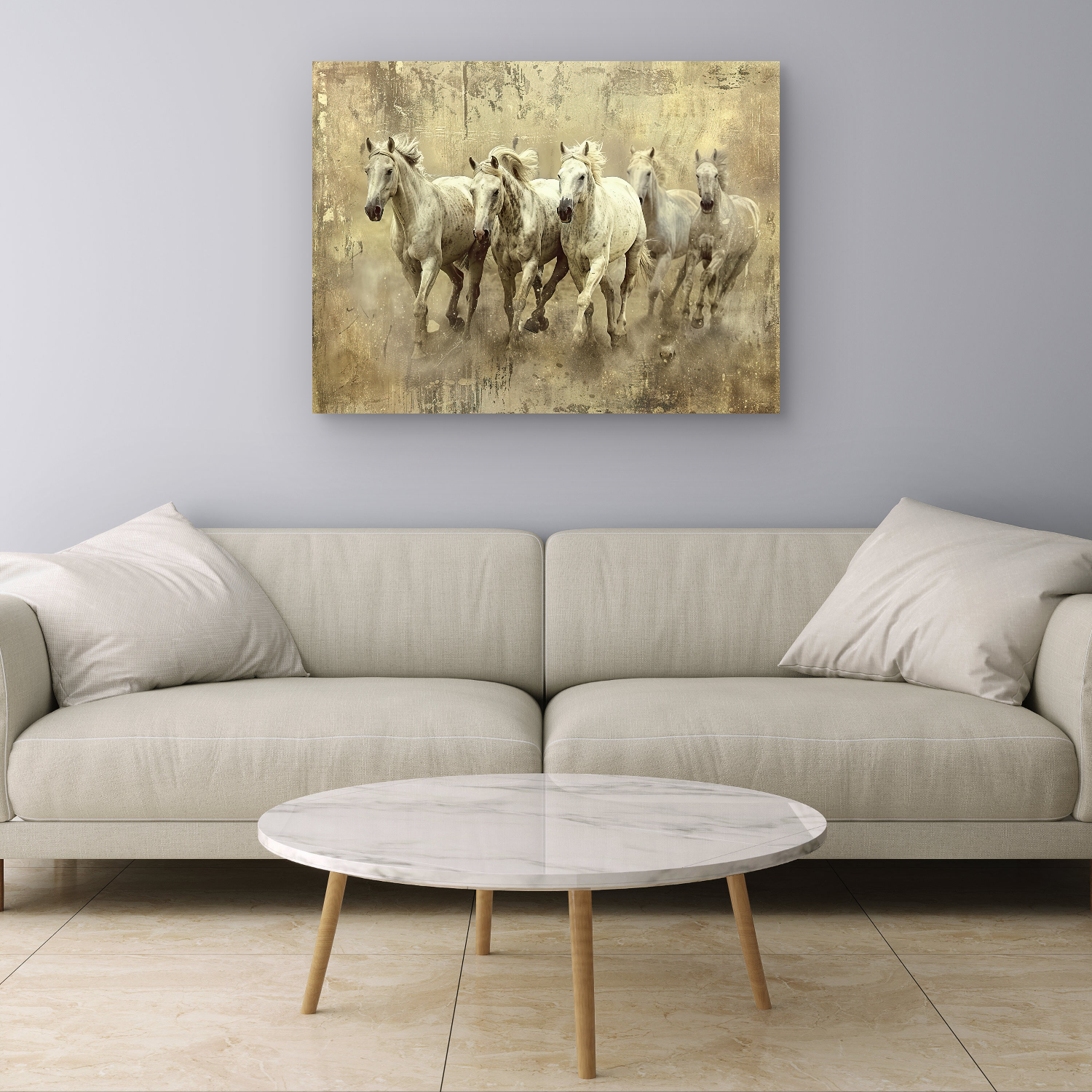 Running White Horses