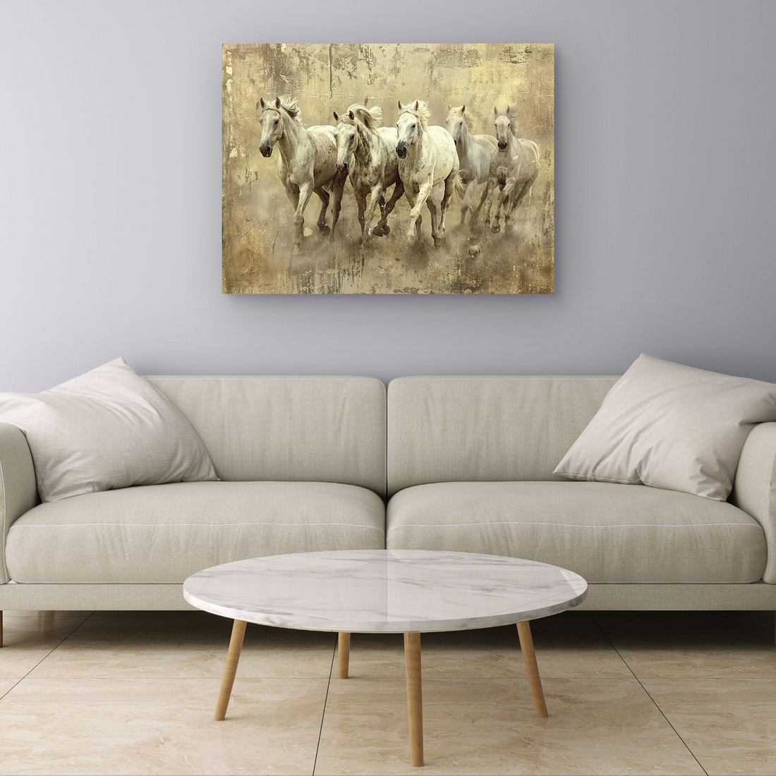 Running White Horses