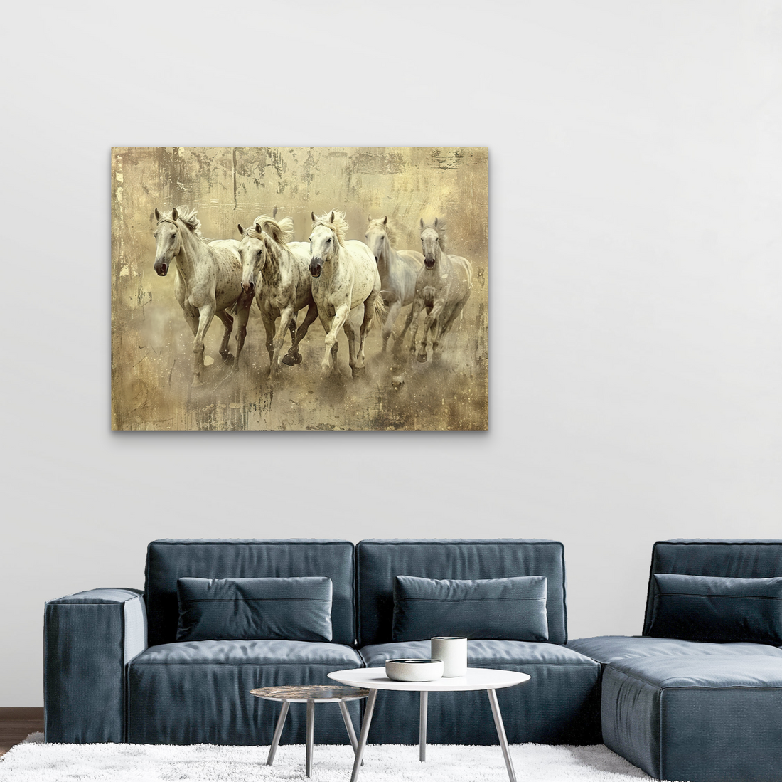 Running White Horses