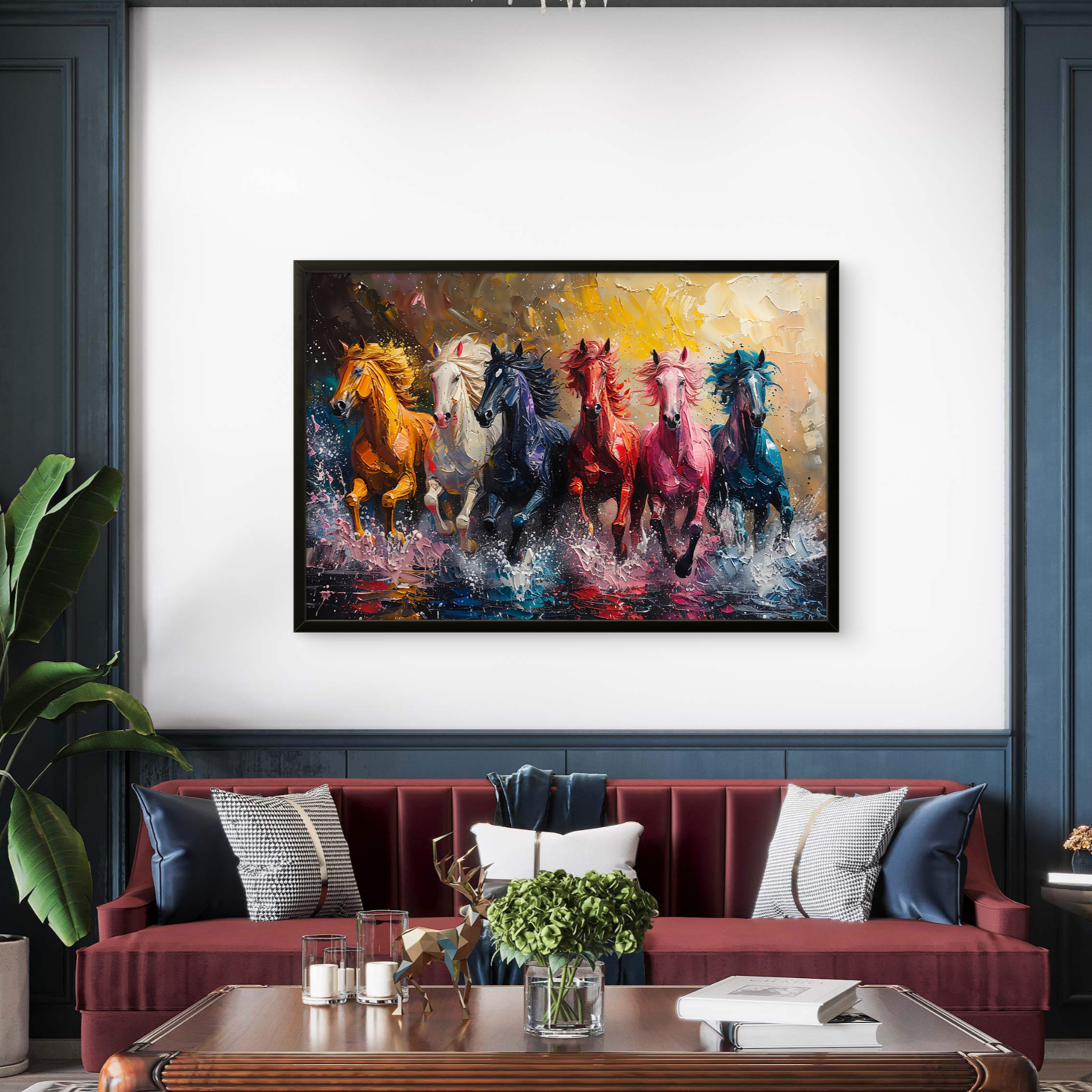 Running Rainbow Horses