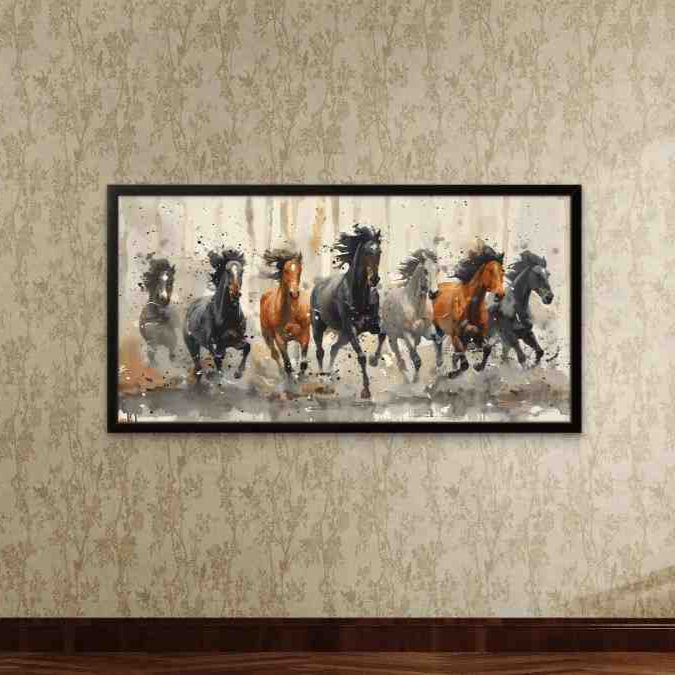 Abstract Art of Running Horses