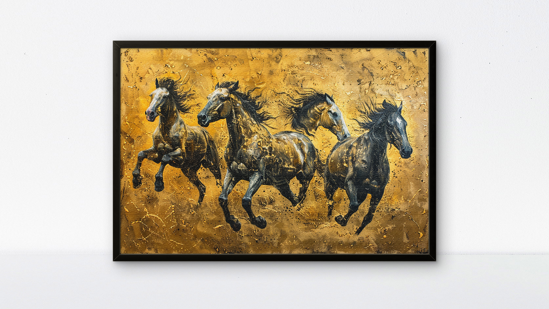 Elegant Black Horses Art