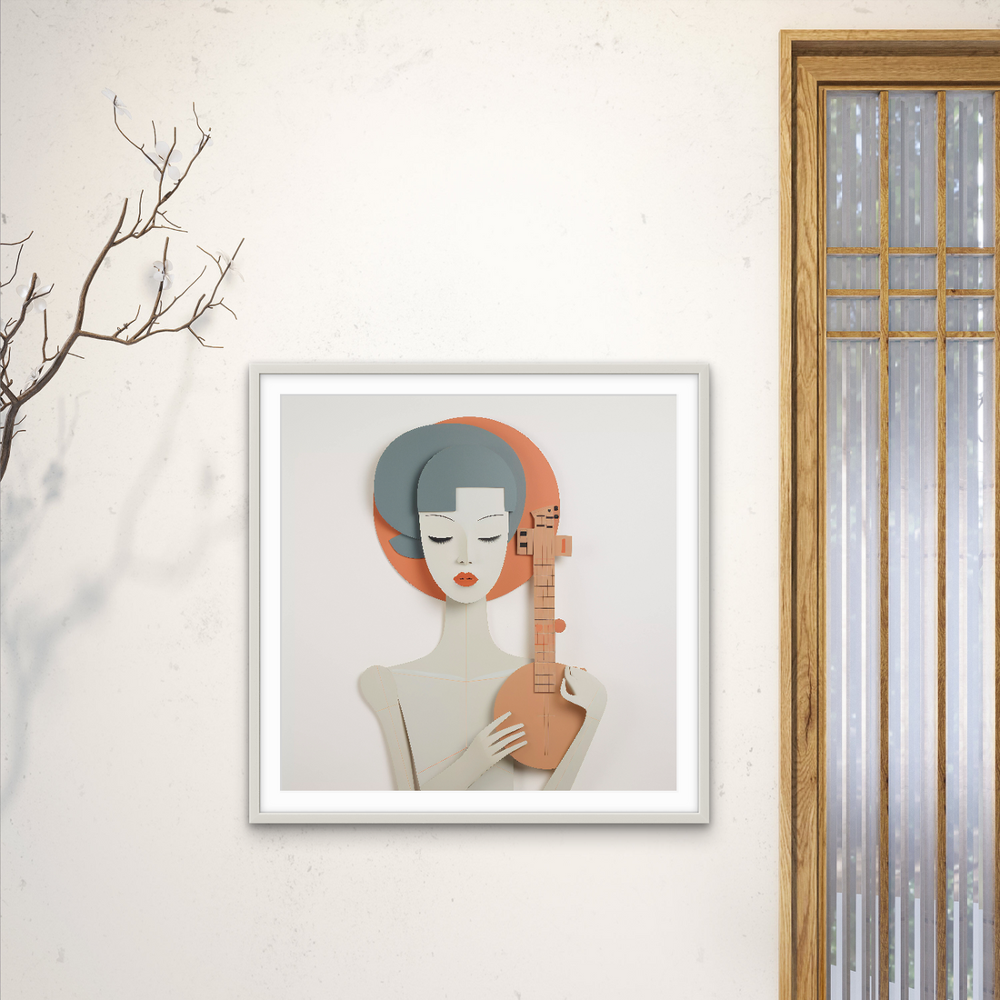 Musician Girl Modern Art