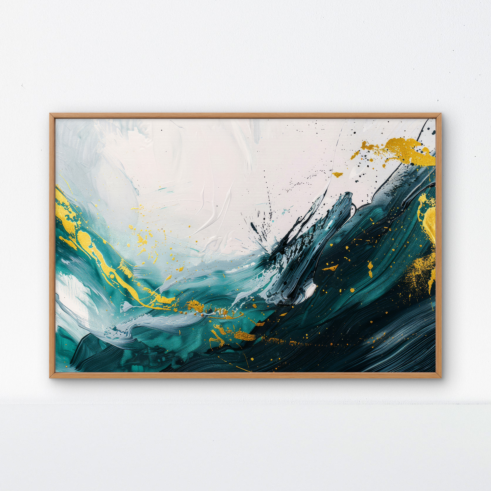 Green and White Splash Art