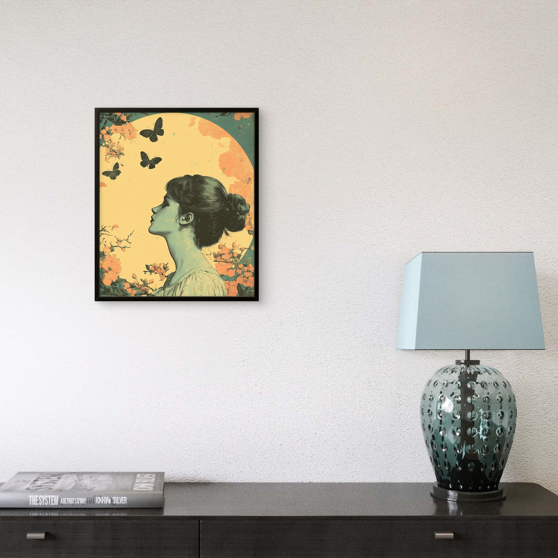 Vintage Woman with Butterfly