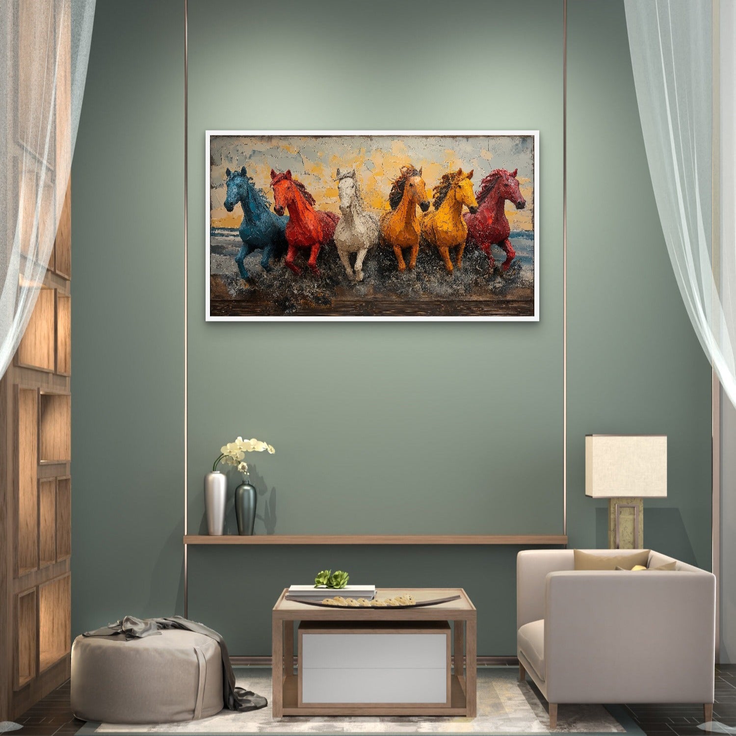 Colourful Horses Art