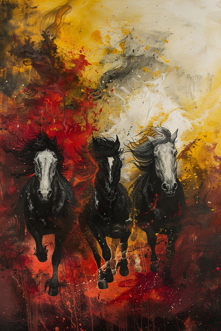 Black Horses Abstract