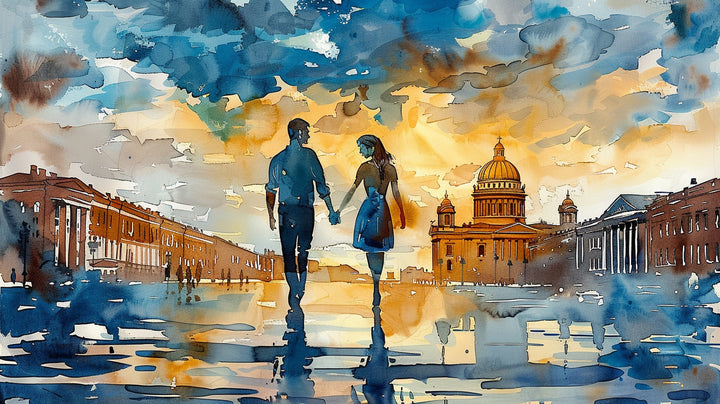 Couple Holding Hand in the City