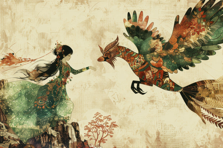Mythological Woman with Bird