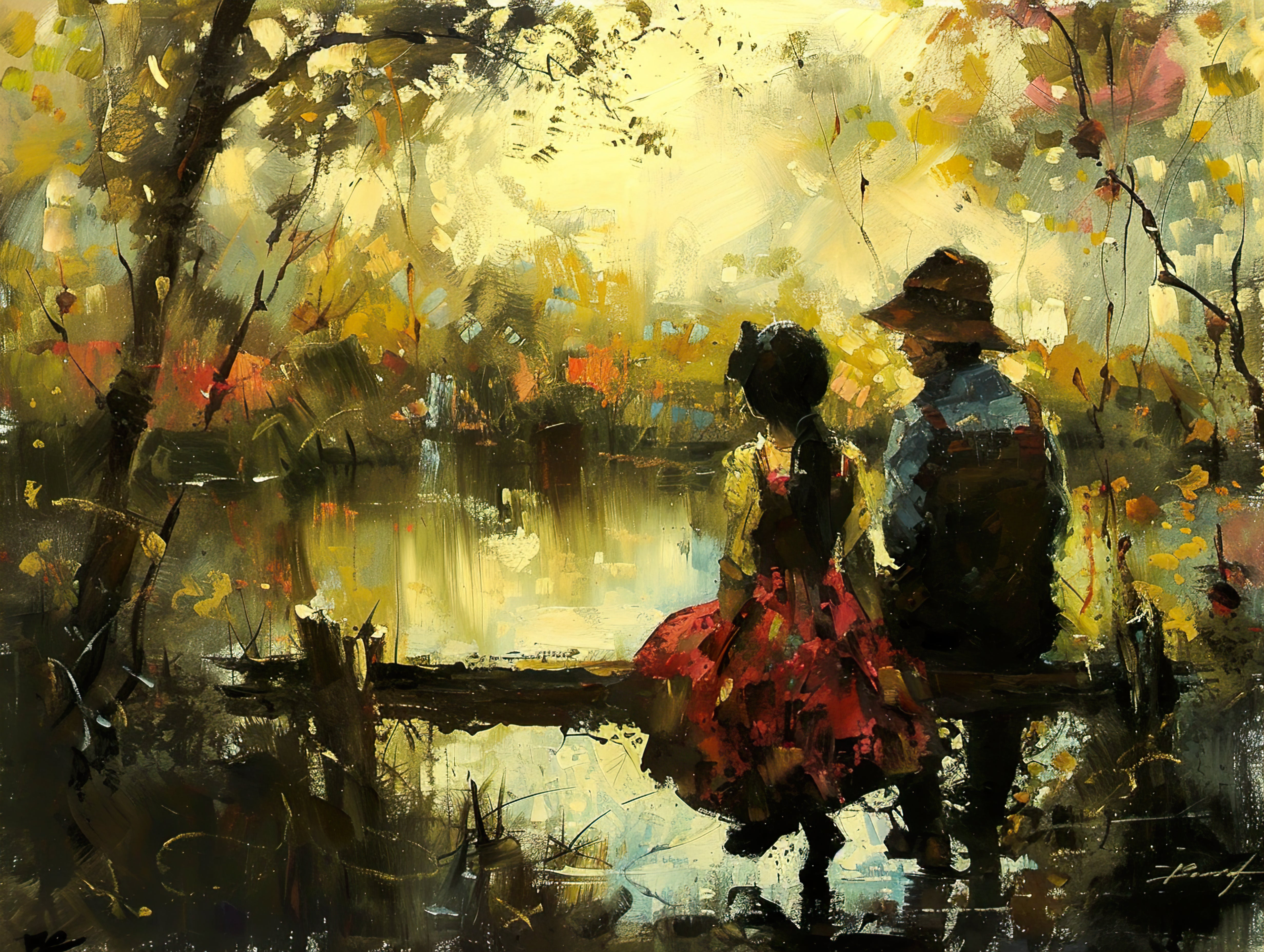 Dark Couple Abstract