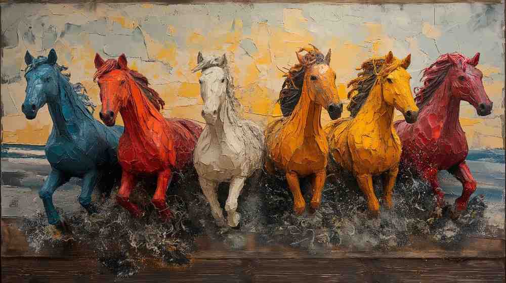 Colourful Horses Art