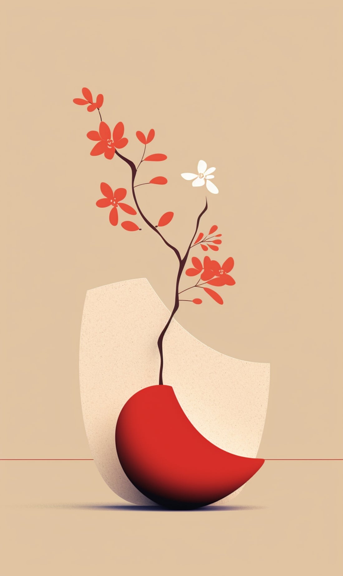 Minimal Bloom Canvas