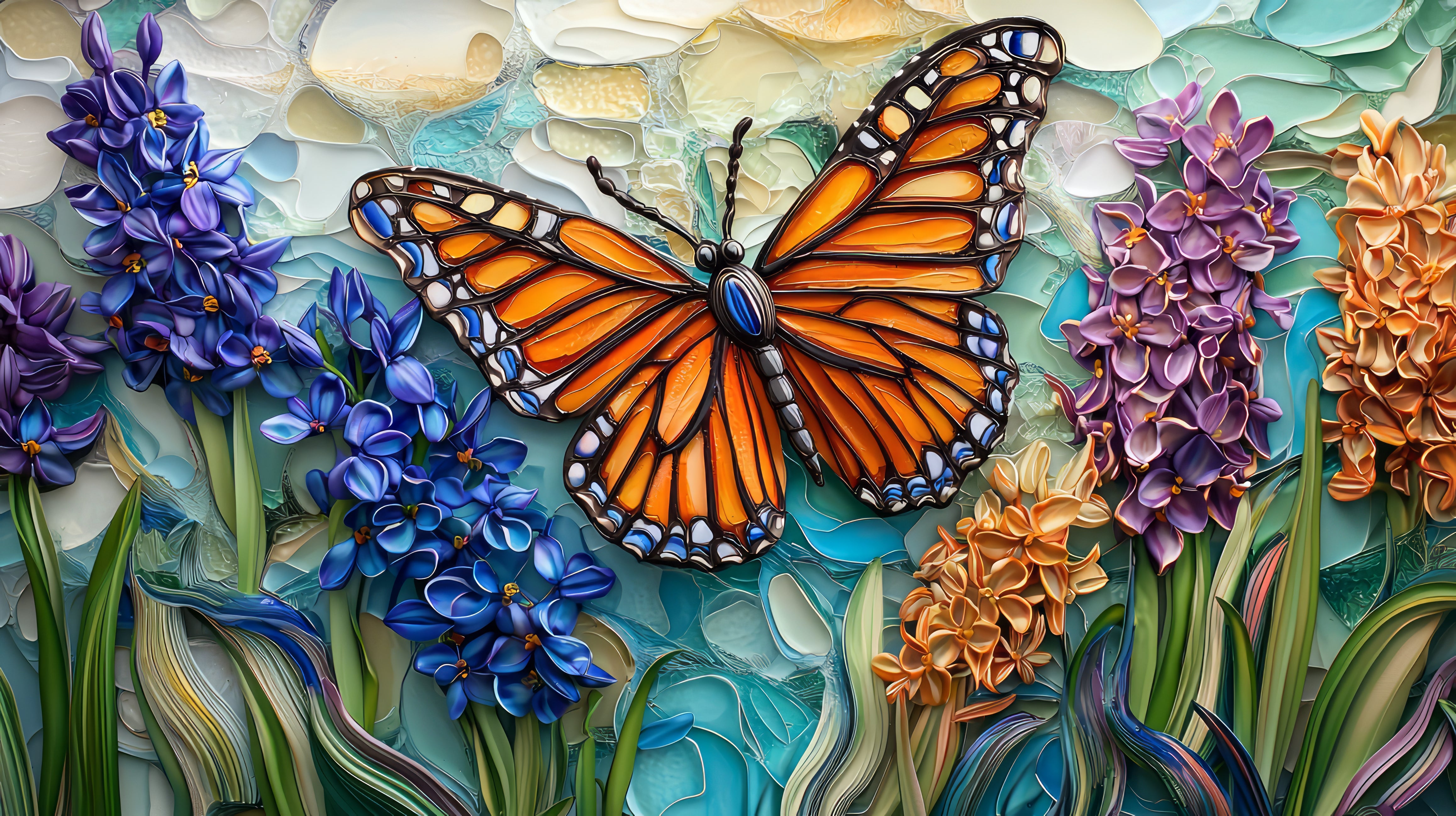 Reel Feel Butterfly Abstract Luxury Painting on Canvas