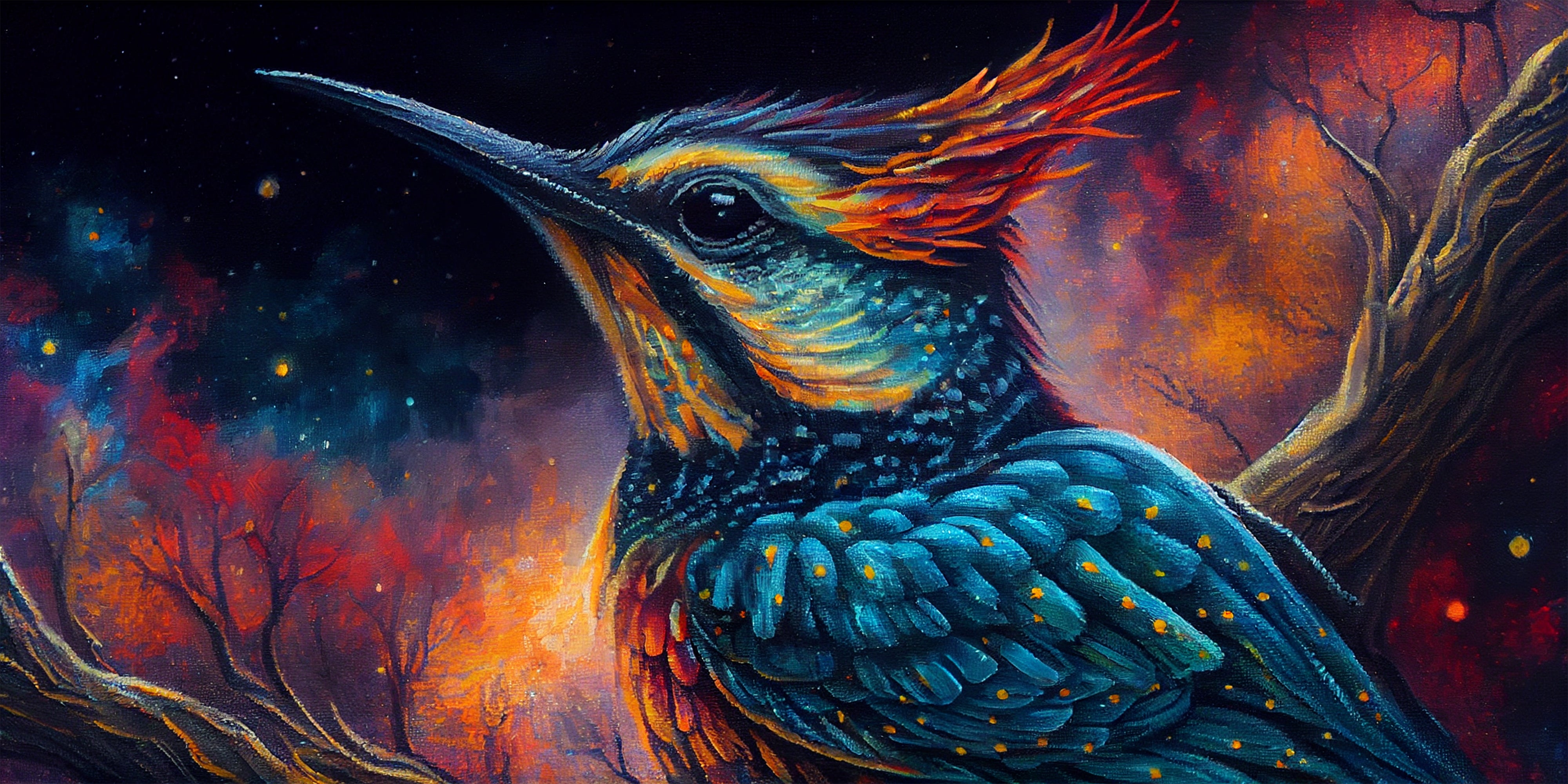 Modern Bird Abstract art Luxury Painting on Canvas