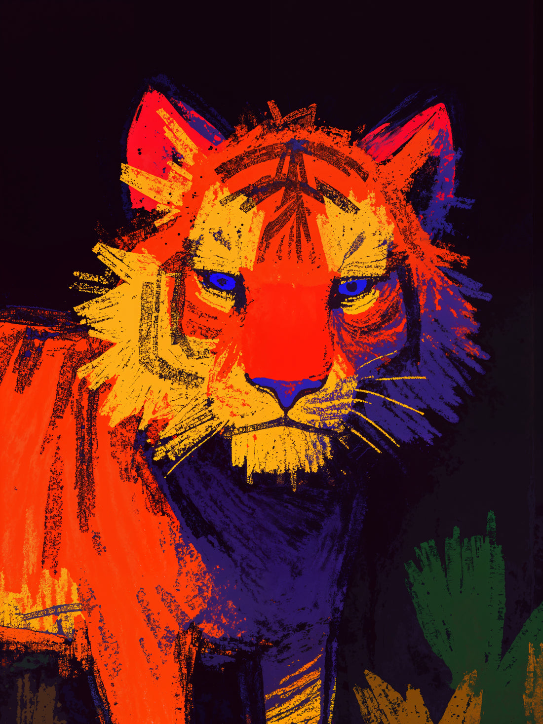 Vibrant Tiger Portrait