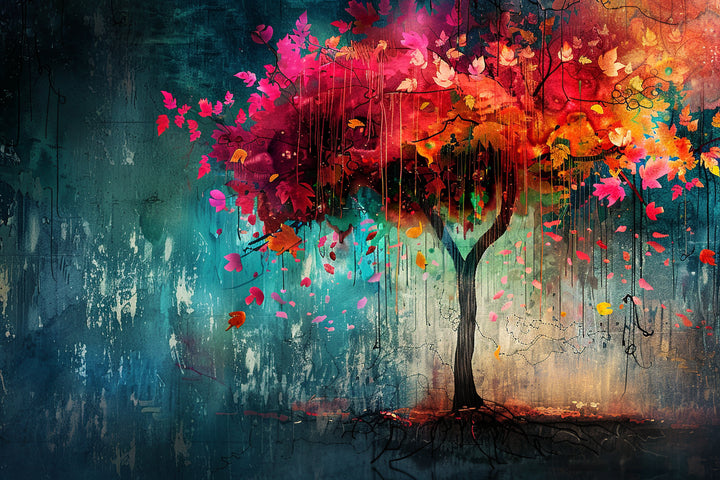 Colourful Tree in the Night