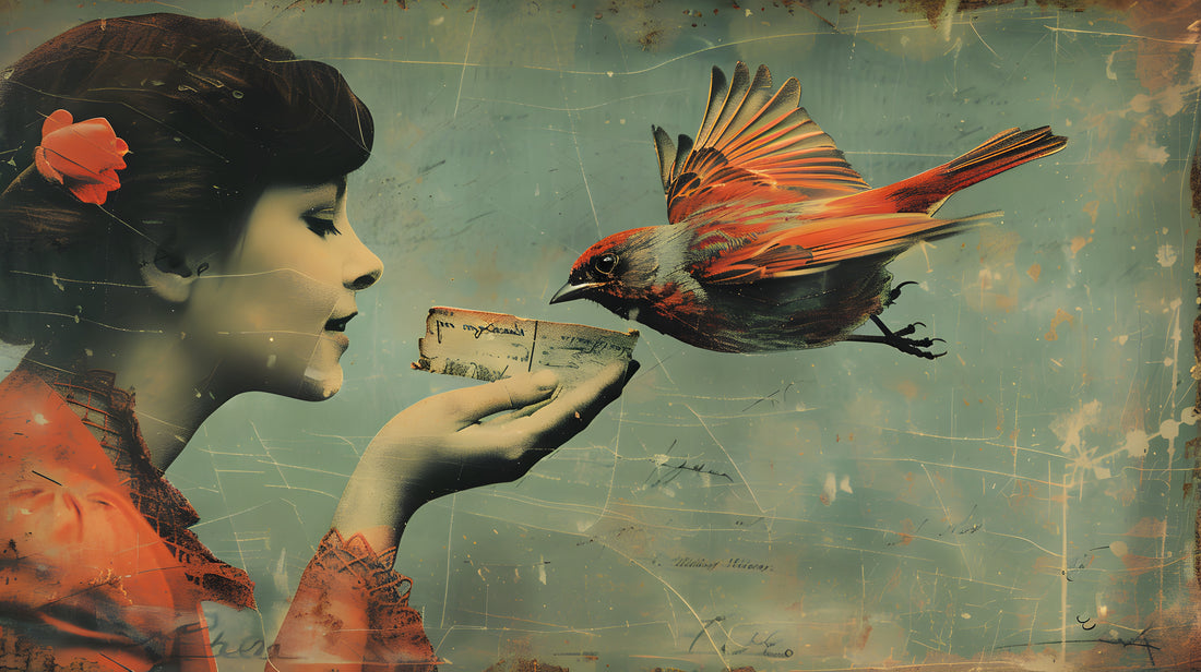 Elegant Woman with Bird